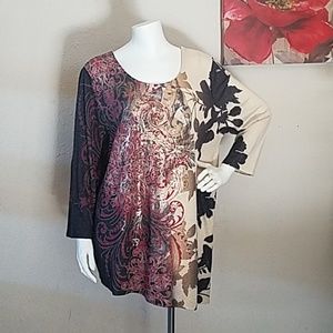 Chico's 18 asymmetrical blouse